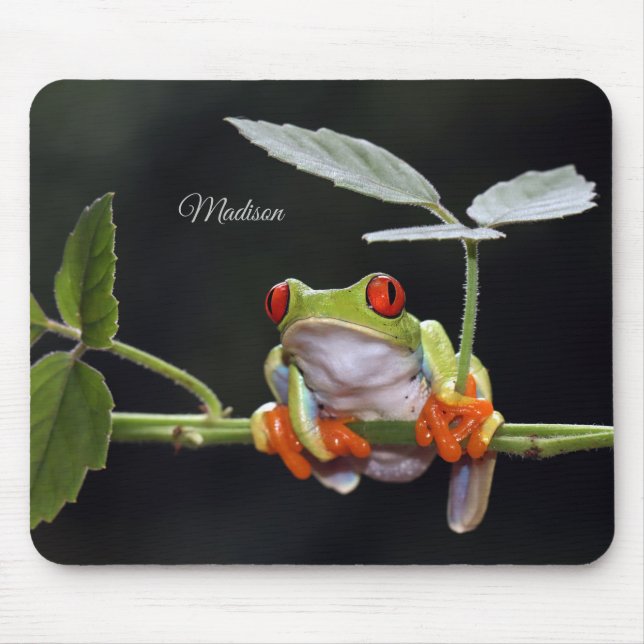 Custom Name Frog Mouse Pad (Front)