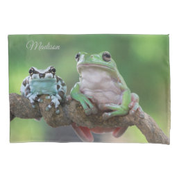 Custom Name Frog Pillow Case