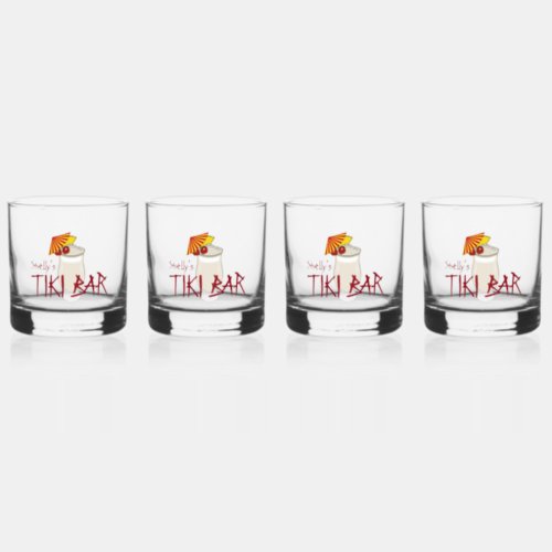 Custom Name Frozen Drink Tiki Bar Whiskey Glass