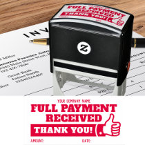 PAID IN FULL THANK YOU Rubber Stamp for office use self-inking
