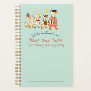 Custom Name Fun Cool Teacher Goose Planner