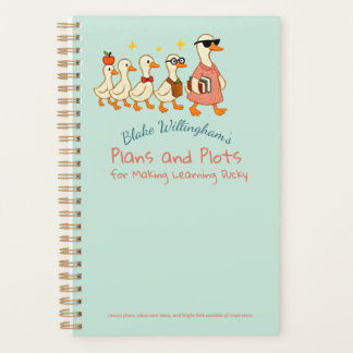 Custom Name Fun Cool Teacher Goose Planner