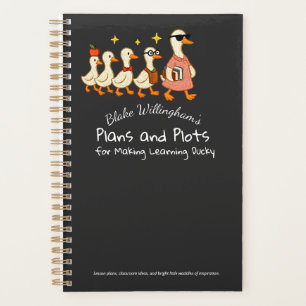 Custom Name Fun Cool Teacher Goose Planner