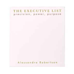 Custom Name Fun List Lover Pastel Pink Minimalist  Notepad