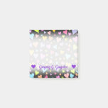 [ Thumbnail: Custom Name; Fun, Loving, Colorful Hearts Pattern Notes ]