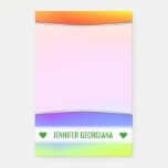 [ Thumbnail: Custom Name; Fun Multicolored Rainbow-Like Pattern Notes ]