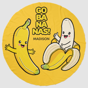 Custom Name Funny Bananas Beach Towel