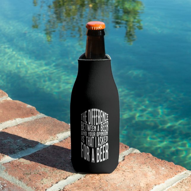 Custom Name Funny Beer Bottle Cooler (In Situ Pool)
