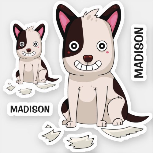 Custom name Funny Dog stickers