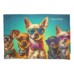 Custom Name Funny Dogs Pillow Case