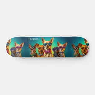 Custom Name Funny Dogs Skateboard