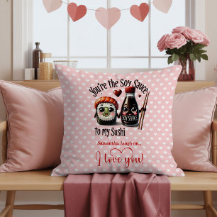 Custom Name Funny Food Quote Valentine Pillows