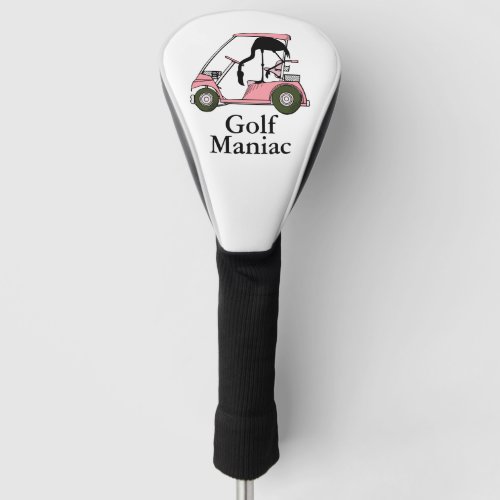 Custom Name Funny Golfcart Flamingo Golf Head Cover