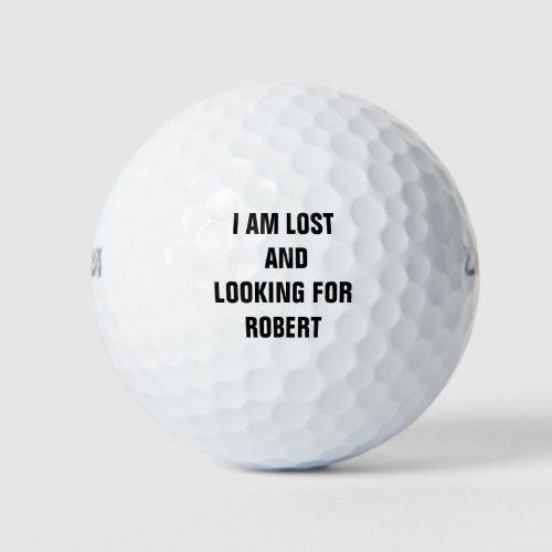 Custom Name Funny Lost Golf Balls