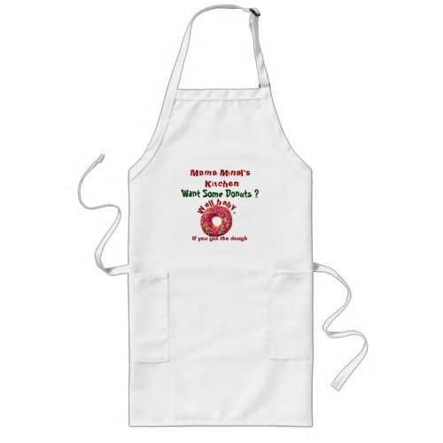 Custom Name Funny Mama Minals Kitchen Pocket Long Apron