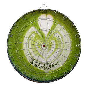 Custom Name Funny Matcha Latte Lover Green Tea Dart Board
