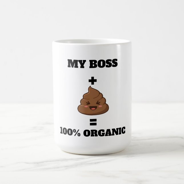 Custom Name Funny Poop Mug - 100% Organic Gag Gift (Center)