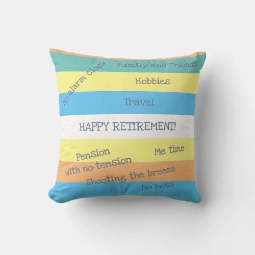 Custom Name Funny Retirement No Clock Boss Tension Throw Pillow