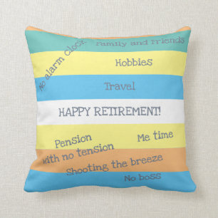 Custom Name Funny Retirement No Clock Boss Tension Throw Pillow