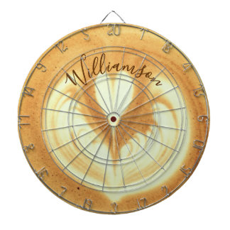 Custom Name Funny Retro Coffee Cappuccino Lover Dart Board