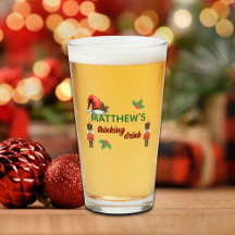 Custom Name Funny Thinking Drink Christmas Hat