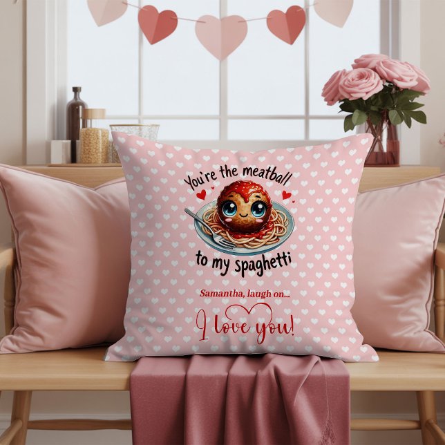 Custom Name Funny Valentine Love Pillow Gift (Custom Name Funny Valentine Love Pillow)