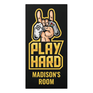 Custom name Gamer Door Sign