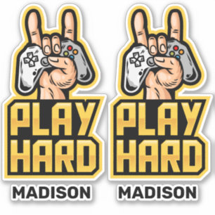 Custom name Gamer stickers