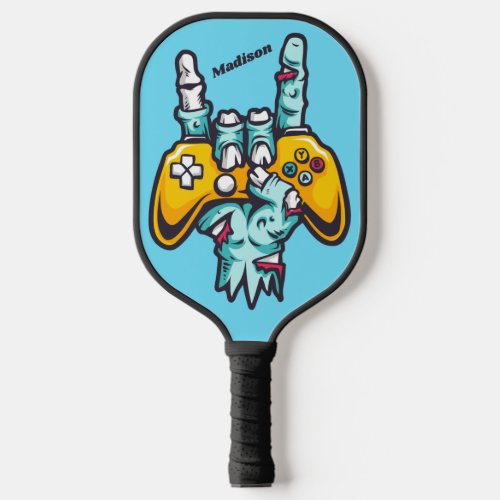 Custom name Gamer Zombie Pickleball Paddle