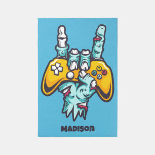 Custom name Gamer Zombie Rug