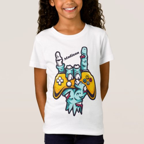 Custom name Gamer Zombie shirts