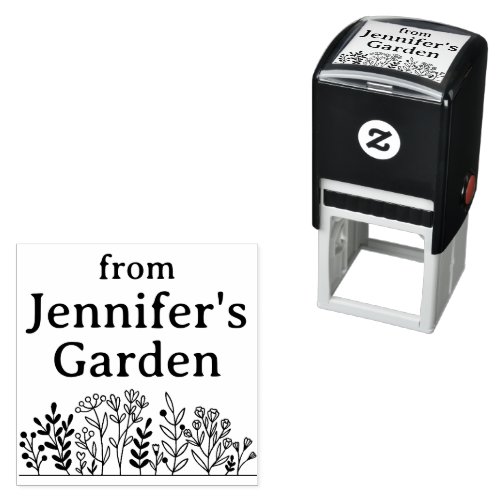 Custom Name Garden Self Inking Rubber Stamp