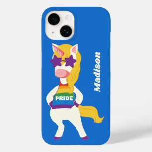 Custom Name Gay Unicorn Case-Mate iPhone 14 Case