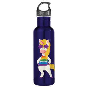 Custom Name Gay Unicorn Stainless Steel Water Bottle