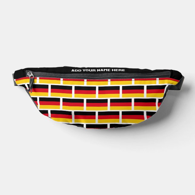 Custom Name GERMAN FLAG OF GERMANY Fanny Pack (Lay Down)