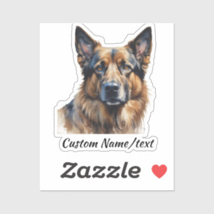 Custom Name German Shepherd Dog Pet Name Sticker