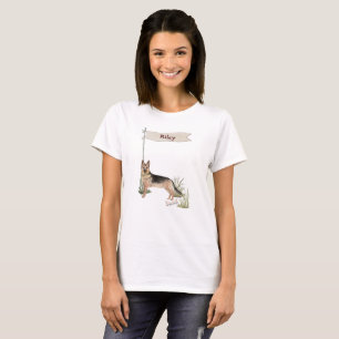 Custom Name German Shepherd Pet Dog T-Shirt