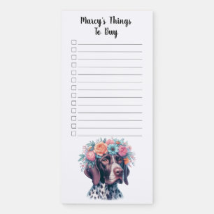 Custom Name German Shorthaired Pointer Magnetic Notepad