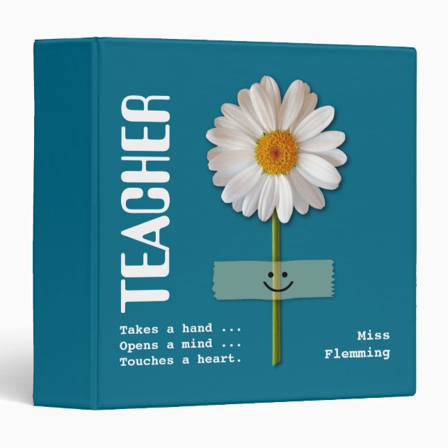 Custom Name Gift Binder for Teacher (Front/Spine)