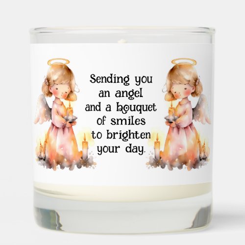 Custom Name Gift Cute Angel to Brighten Day Scented Candle