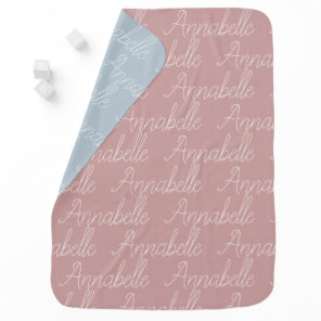 Custom Name Girl Boy Baby Shower Newborn Script Blanket