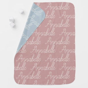 Custom Name Girl Boy Baby Shower Newborn Script Blanket