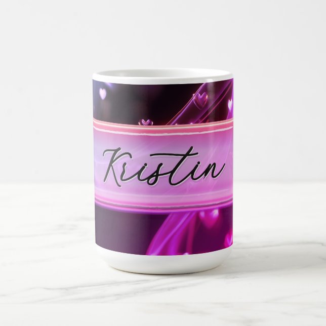 Custom Name Girl Power Glass | Personalized Coffee Mug (Center)