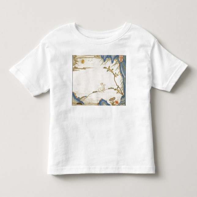 CUSTOM NAME GIRL TODDLER COTTON T-SHIRT BUNNY (Front)