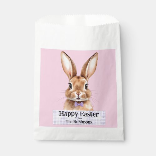 Custom Name Girls Easter Bunny Favor Bag