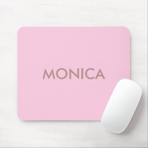 Custom name girly pink mouse pad