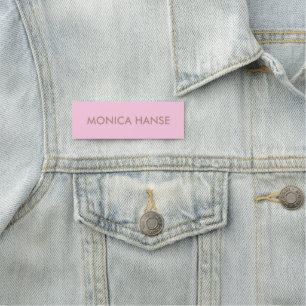 Custom name girly pink name tag