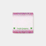 [ Thumbnail: Custom Name; Girly Pink & Purple Swirly Pattern Notes ]