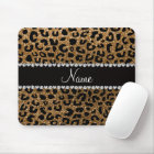 Custom name gold glitter cheetah print