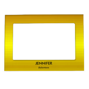 Custom name gold gradient magnetic frame